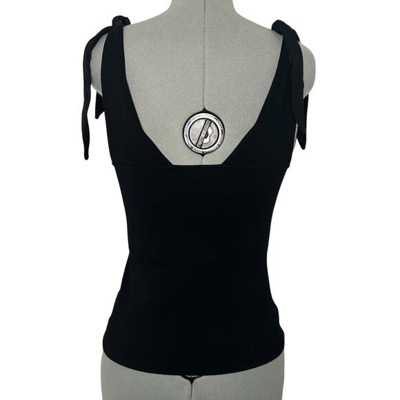 & Other Stories Black Sleeveless Tie Top Size 2 - Picture 3 of 6